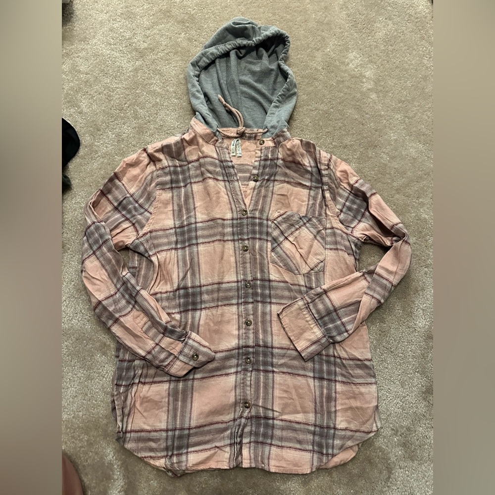 Mud hooded flannel